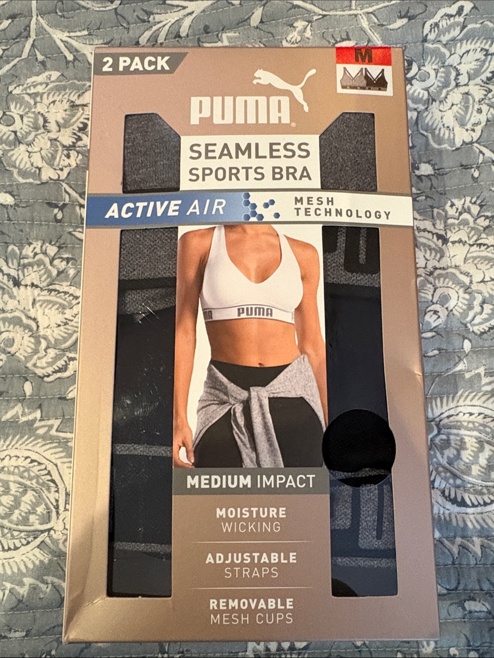 2 pack puma seamless sports bra
